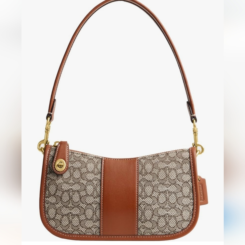 Coach Swinger Bag In Micro Signature Jacquard